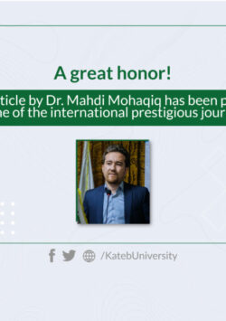 An ISI Article by Dr. Mahdi Mohqiq was published.